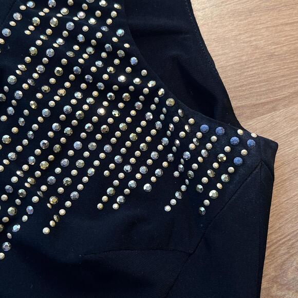 Cache Black Rhinestone Bodycon Dress - Picture 7 of 7